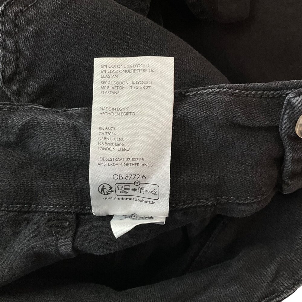 Anthropologie Maeve The Colette Wide Leg Jeans Womens 26P Black High Rise Crop - Picture 7 of 12